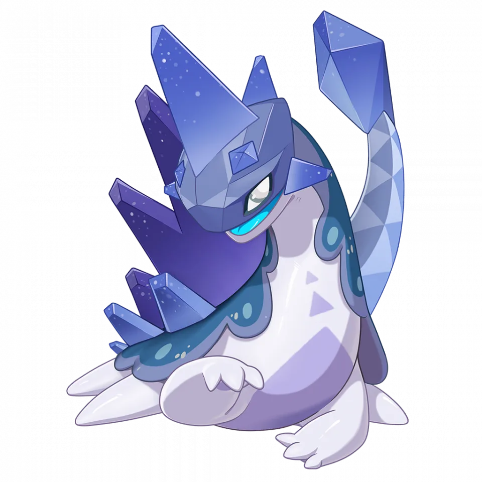 JingshiwoLanzhuikuangdeyangzi (晶石蜗（蓝锥矿的样子）) - Roco Kingdom: World Light spirit image, skills and evolution