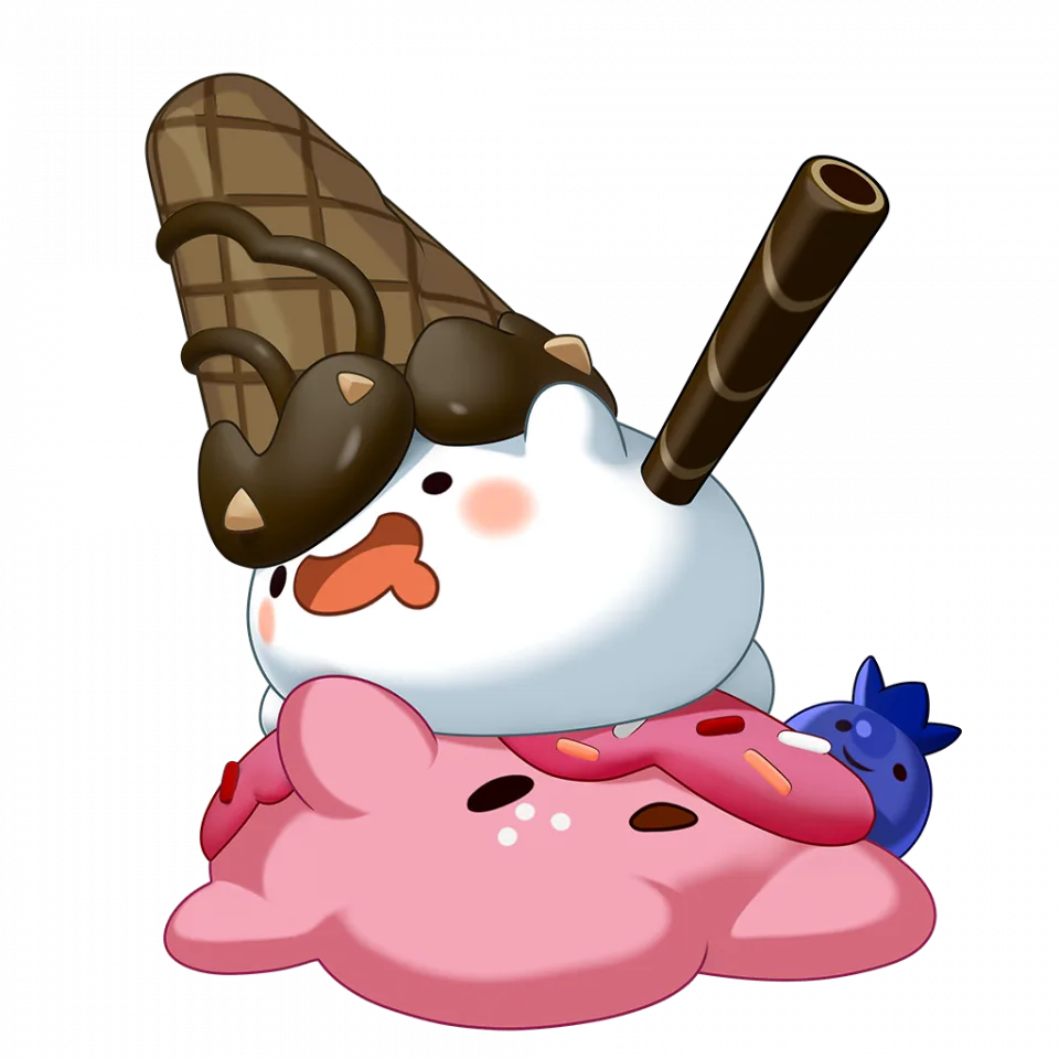 ShengdaitiantianLanmeicaomeikouwei (圣代甜甜（蓝莓草莓口味）) - Roco Kingdom: World Ice spirit image, skills and evolution