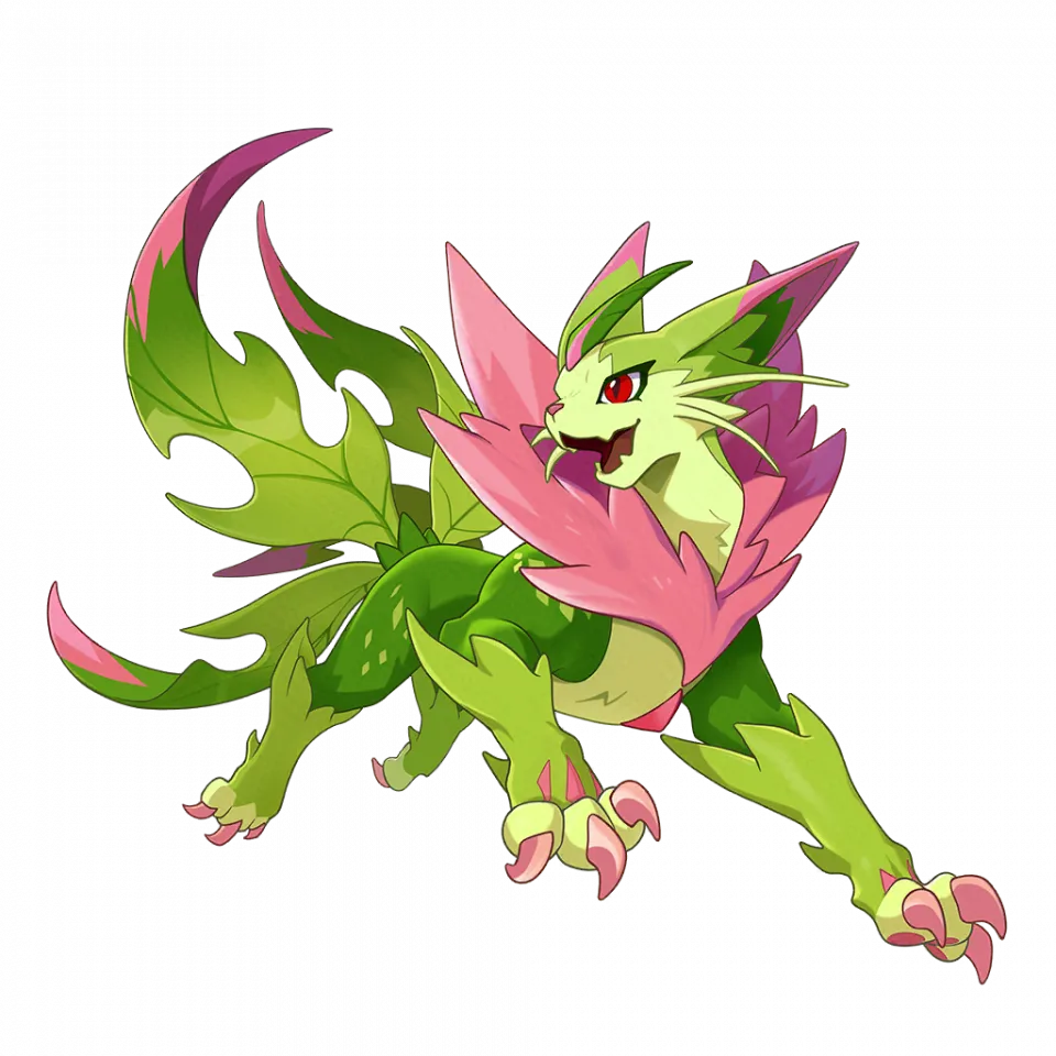 Wudoukumao (武斗酷猫) - Roco Kingdom: World Grass spirit image, skills and evolution